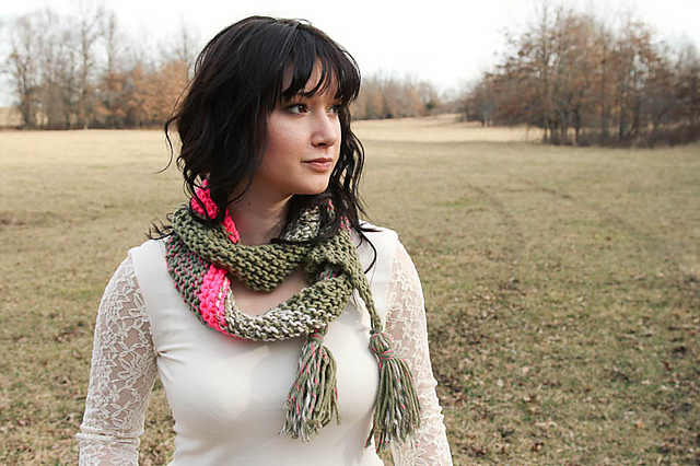 Tassel Bias Scarf