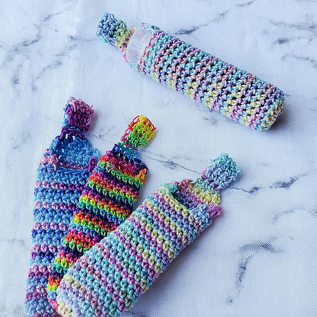 Ravelry Keyring lip balm cozie pattern by Sati Glenn