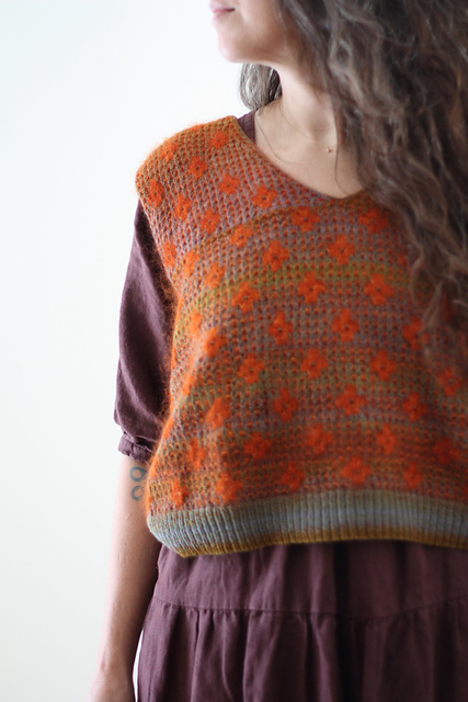 Ravelry: Pressed Flowers Vest pattern by Amy Christoffers