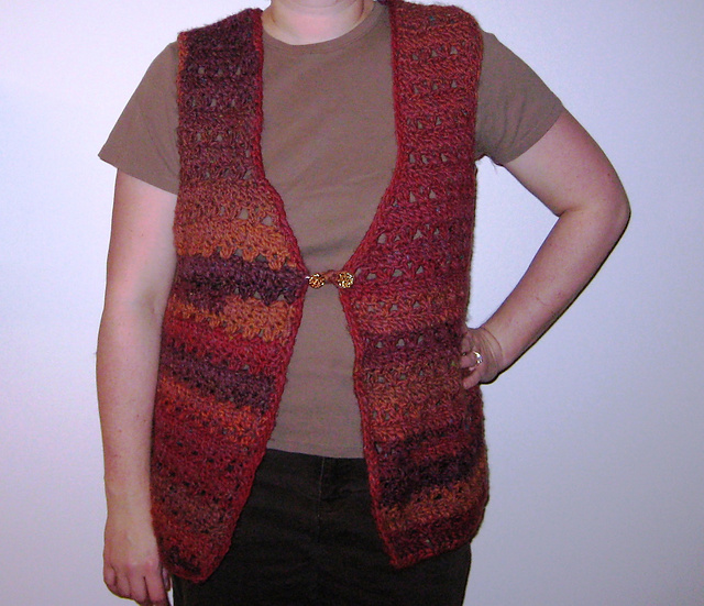 Two-Tone Crochet Vest