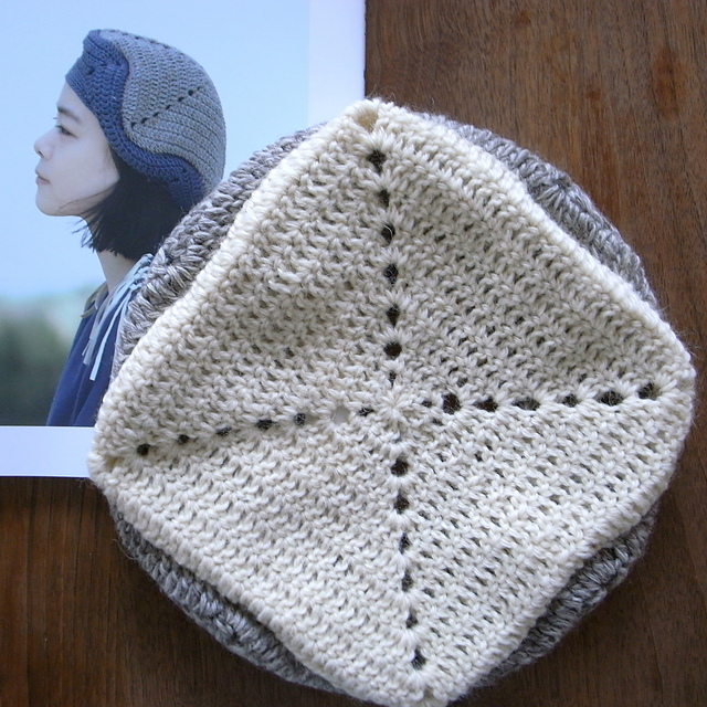 p30 color block beret(２色づかいのベレー)