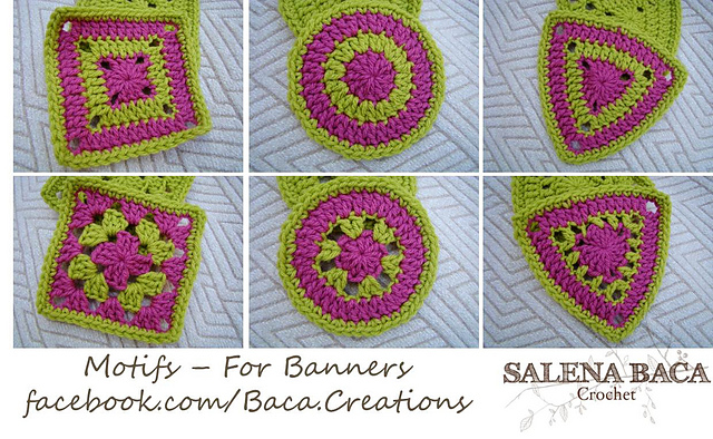 Motif Banner (2 Circles, 2 Squares, 2 Triangles)