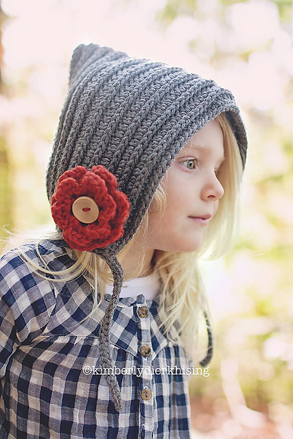 Knit Look Bonnet Hood