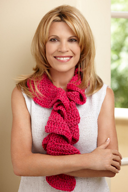 Pink Ruffle Scarf / Glitter Ruffle Scarf