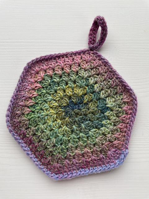 Hexagon Crochet Pot Holder
