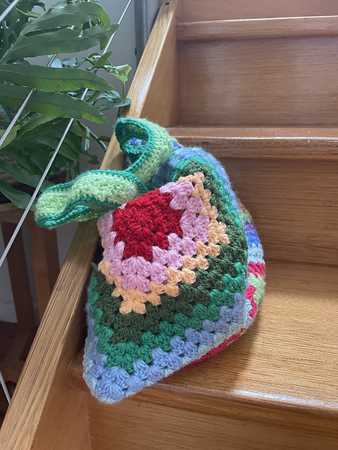 Granny Square Crocheted Carry Bag