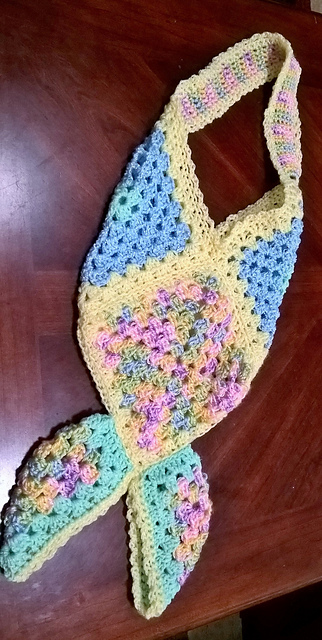 Granny Square Mermaid/Fish Tail Bag