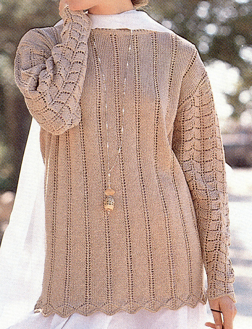 #24 Vertical Lace Pullover