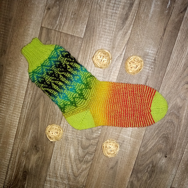 Sock Rainbow Flower