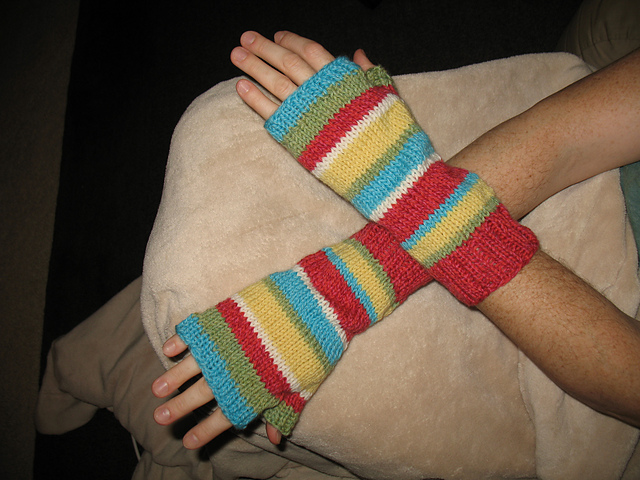 Stripe Mitts