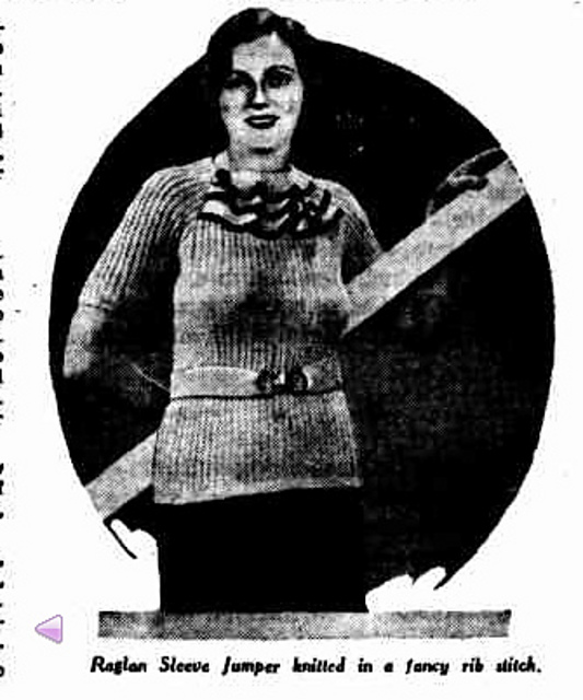 A Frilled Neckline To A Raglan Jumper