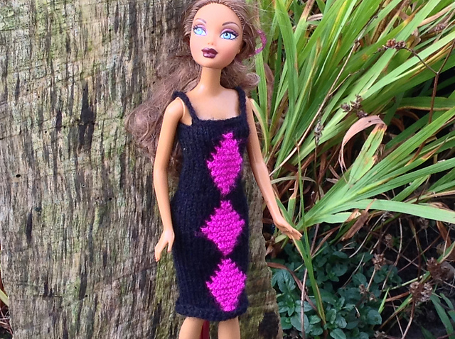 #0370 Black and Lilac Dress