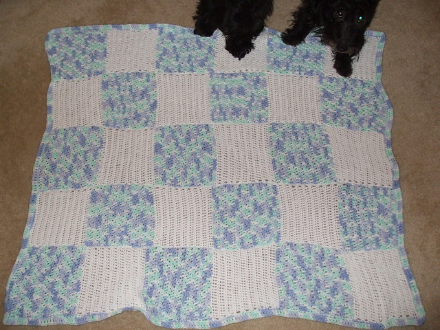 Beautiful-in-Blue Baby Afghan