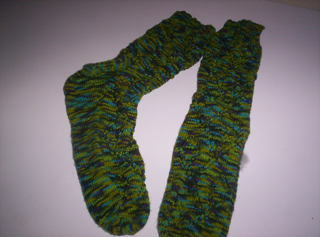 Green Leaves in Summer Sock