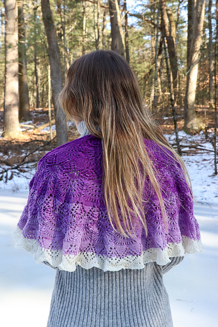 Gradient Purple Shawl (Baobabs)