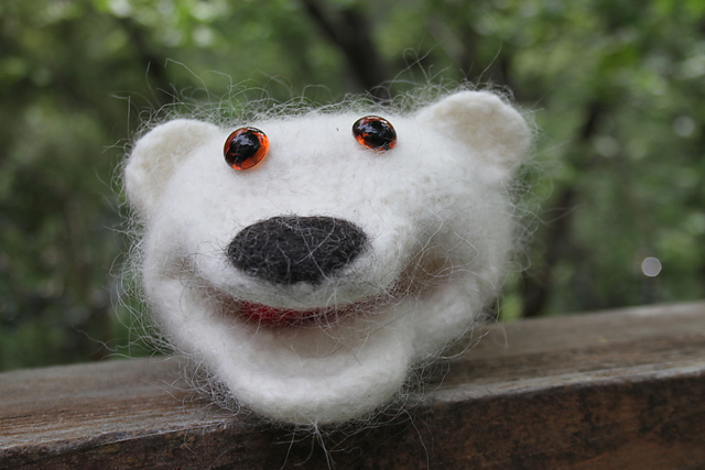 Polar Bear Felted Puppet