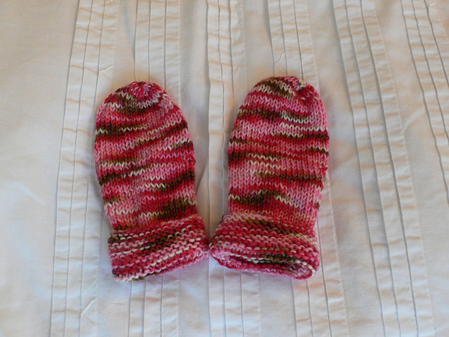 Rosy Baby Mittens