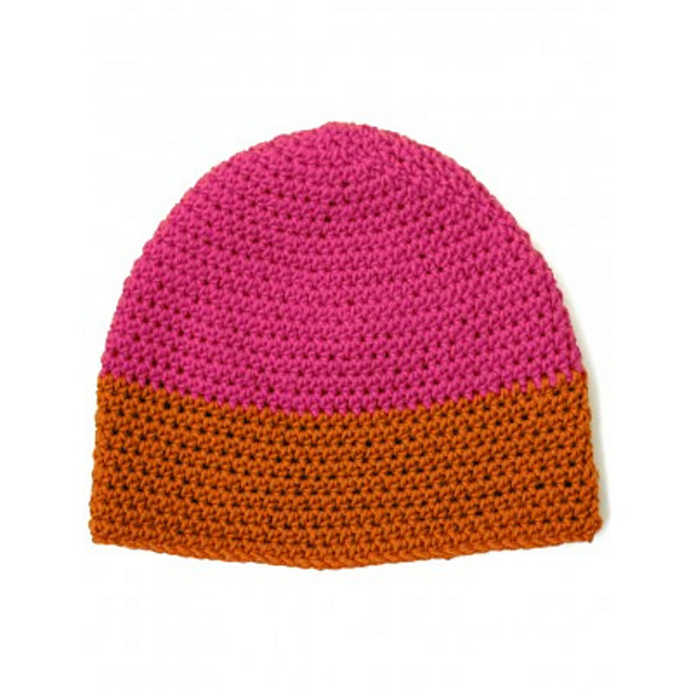 Dipped Striped Crochet Hat