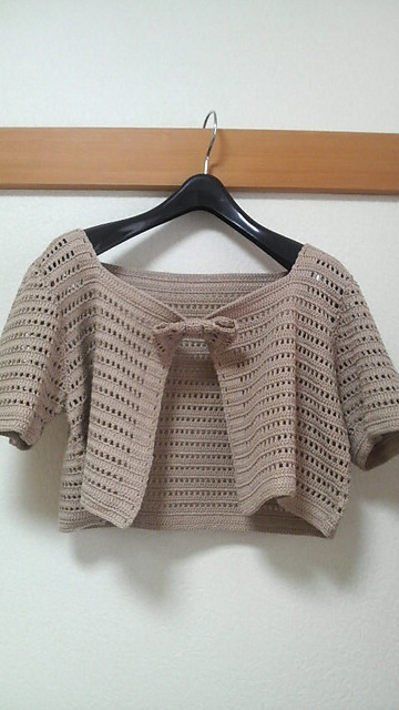 #2  Bolero with ribbon brooch　リボンブローチ付きボレロ