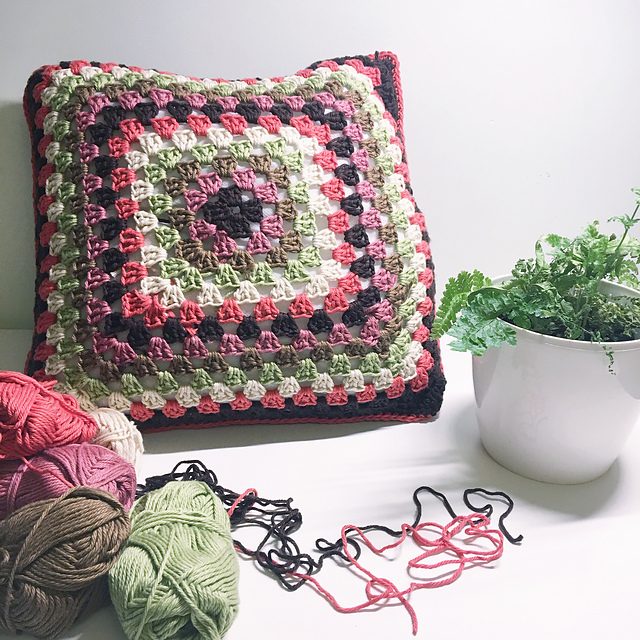 Granny Square Cushion