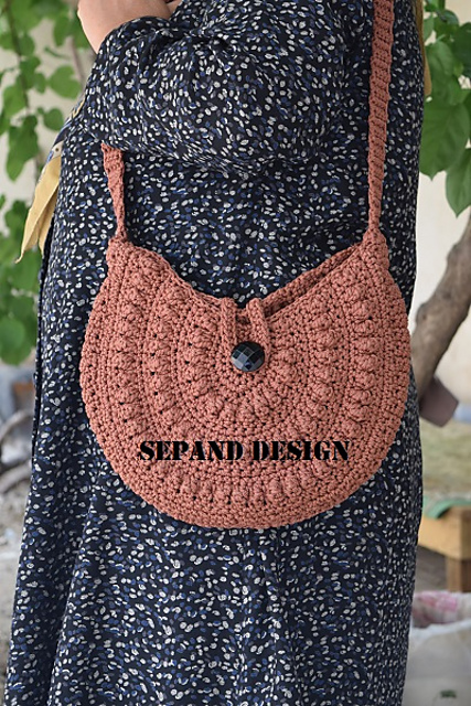 Popcorn Stitch Shoulder Bag