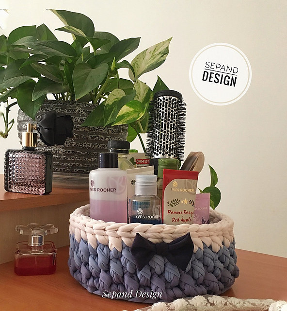 embossed tshirt yarn basket