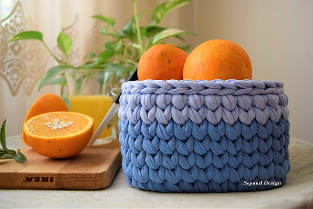 tshirt yarn basket square
