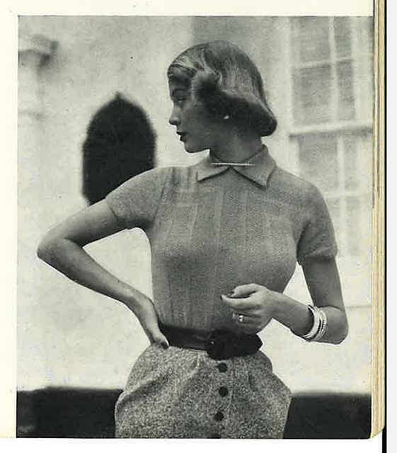 Moss panel blouse
