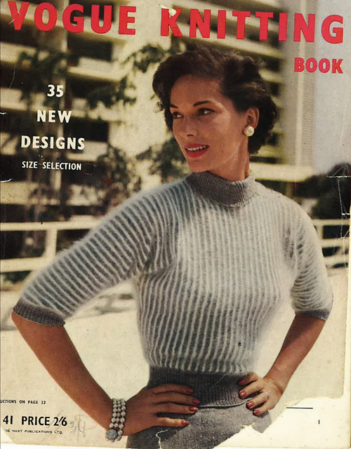 Angora stripe pullover