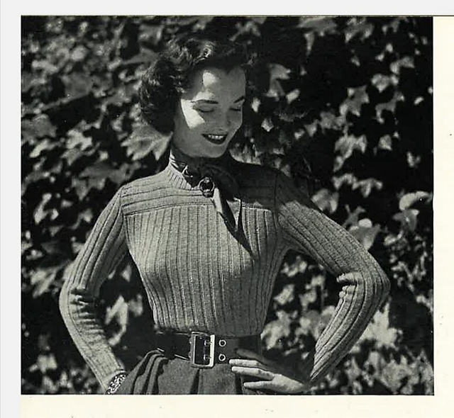 Wide rib sweater