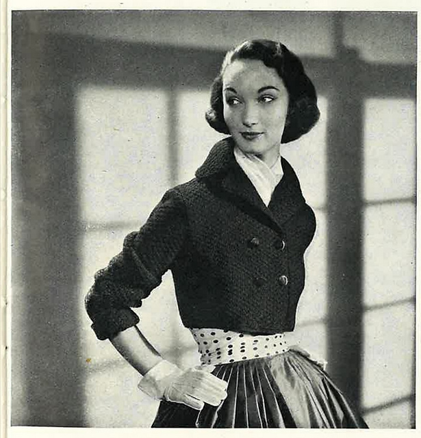 Basket stitch bolero jacket
