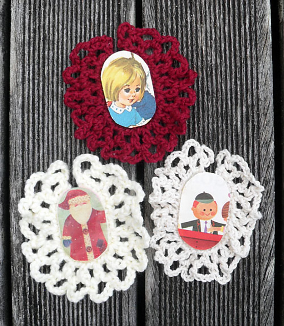 Crocheted Picture Frame Ornament