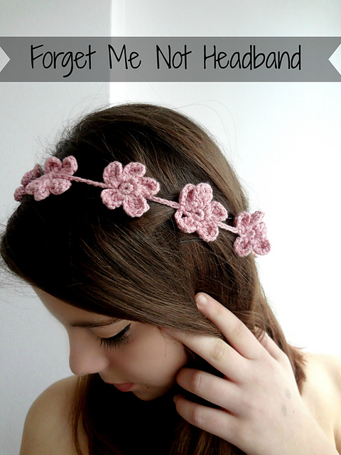 Forget Me Not Flower Headband