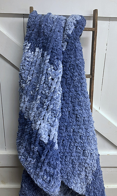 Denim Triple Bar Baby Blanket