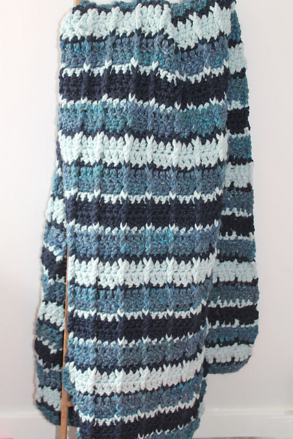 Striped Large Wool Throw