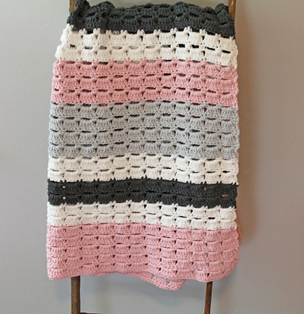 Pink Stripe Baby Blanket