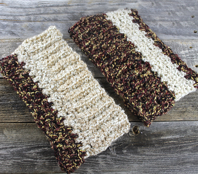Two Tone Textured Ear Warmer