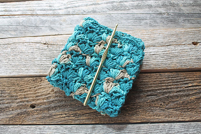 Lotus Stitch Dishcloth