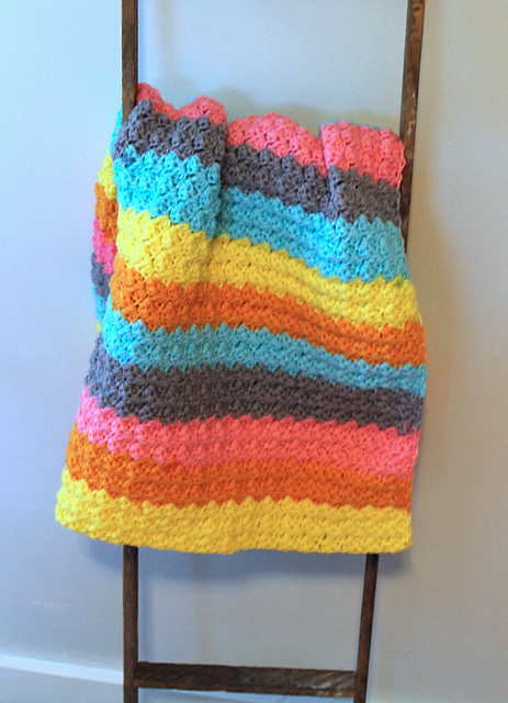 Pop of Color Stripe Blanket