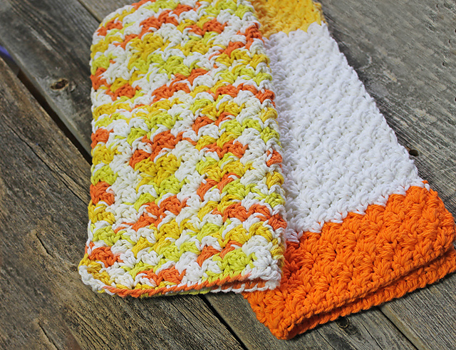 Creamsicle Dishcloth