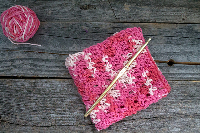 Bubblegum Floret Dishcloth