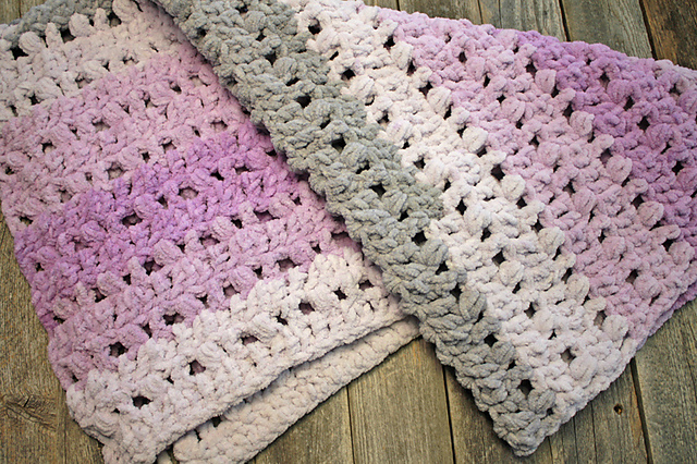 Purple Ombre Baby Blanket