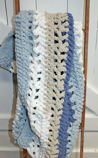 Stonewash Striped Baby Blanket