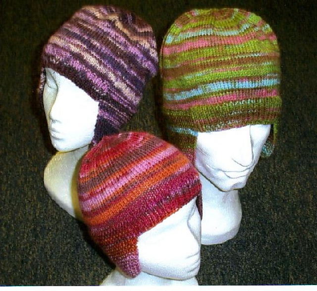 Garter/Ribbed Earflap Hat