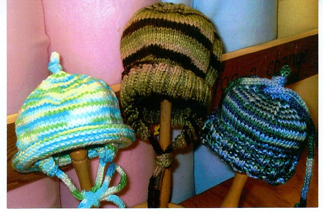 Babys & Children's Earflap Hats w/Ties