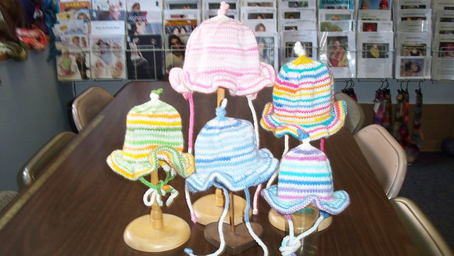 Ruffled Earflap Baby Hats 