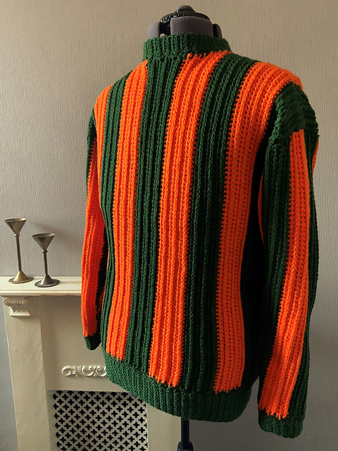 Vertical Stripe Aran Rib