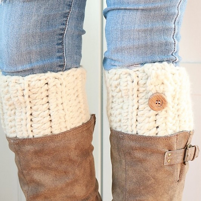 Chunky Button Boot Cuffs