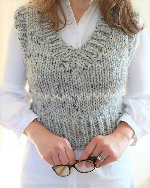 Ravelry: Cropped Sweater Vest pattern by Susan Frick
