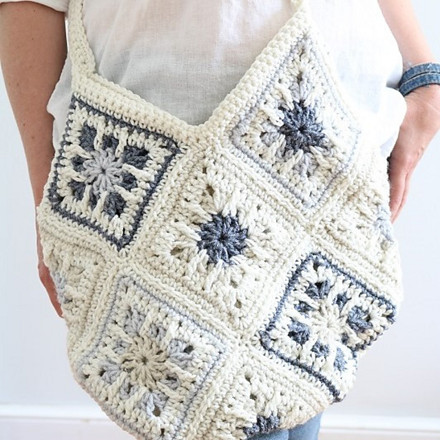 Granny square tote bag